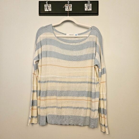 Anthropologie Striped Linen Sweater - Picture 1 of 6